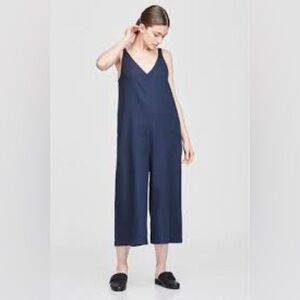 Uniqlo linen Chic Navy Women's Jumpsuit